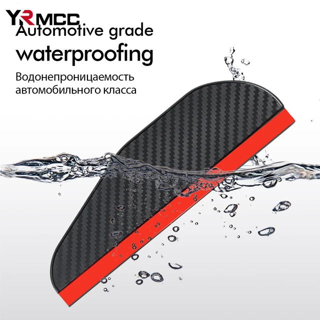 2PCS Carbon Fiber Sun Visor Shade Cover Car Rearview Mirror Rain Eyebrow Protector Clear Vision for Rain Car Mirror Accessories - Image 3
