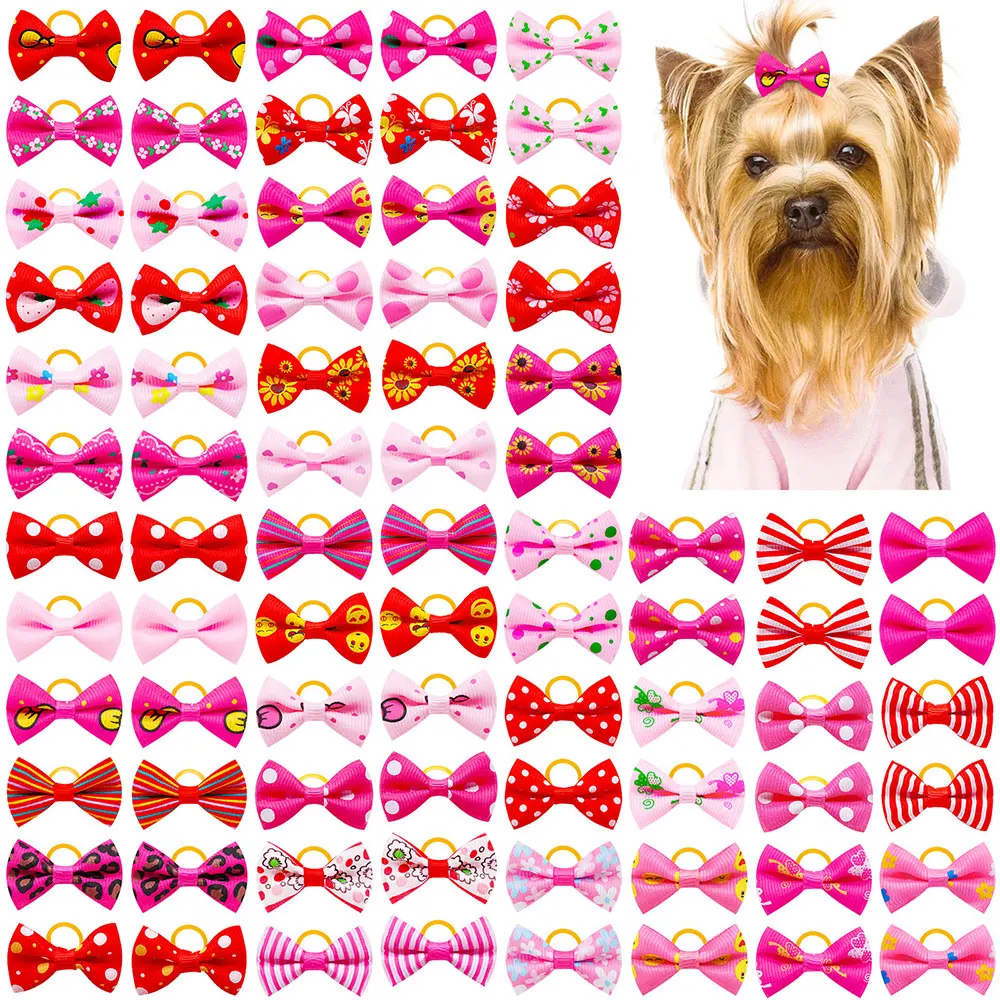

30pcs Dog Hair Bows Pink Gril Small Dog Cat Bows Small Dog Hair Accessories Dog Grooming Products Pet Supplies Dog Shop