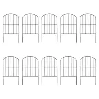 10x Garden Fence Panels Animal Barrier Fences Outside Wedding Prop Lawn Pet Border Edging Garden Fencing for Bunny Stairs