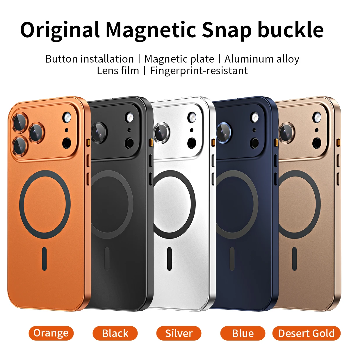 Luxurious Aluminum Magnetic Phone Case with Air Lens Glass Protection