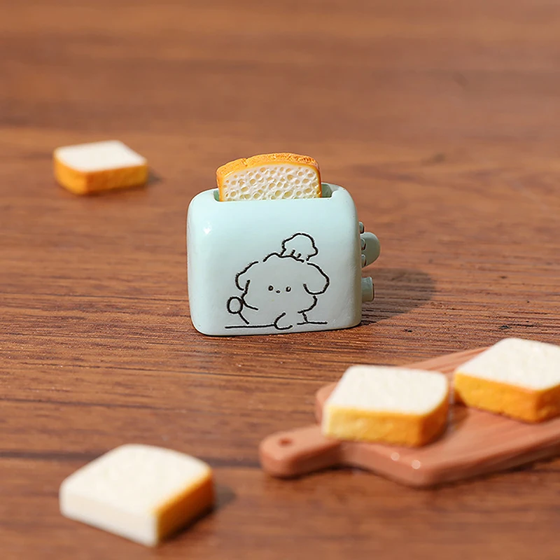 1:12 Puppenhaus Mini Brotmaschine Simulation Miniatur Modell Spielzeug Mini Home Toaster Familienspielzeug Babyhaus Brotmaschine