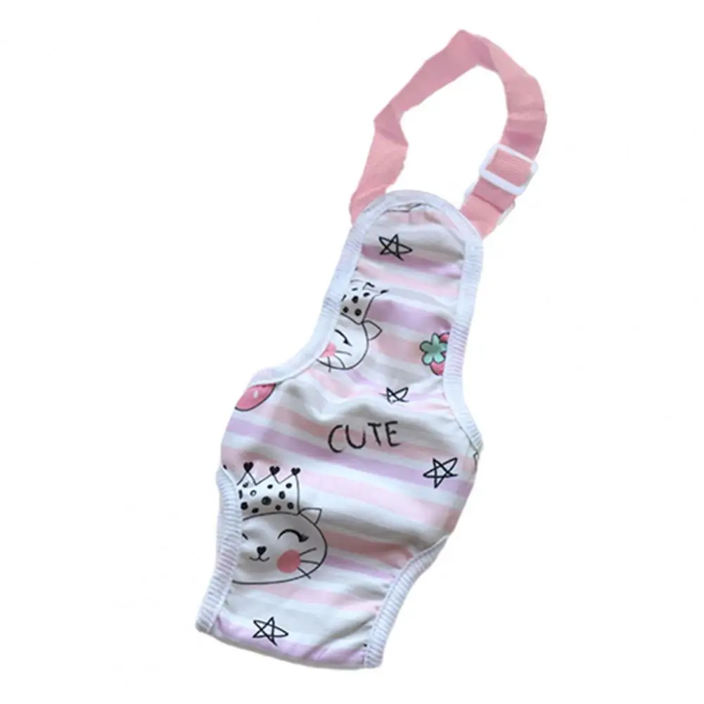 Pet Underwear Adjustable Dog Panties Soft Breathable Pet Menstrual Pants Cartoon Print Belly Style Dog Diapers for Female dog diapers pet diapers dog nappies