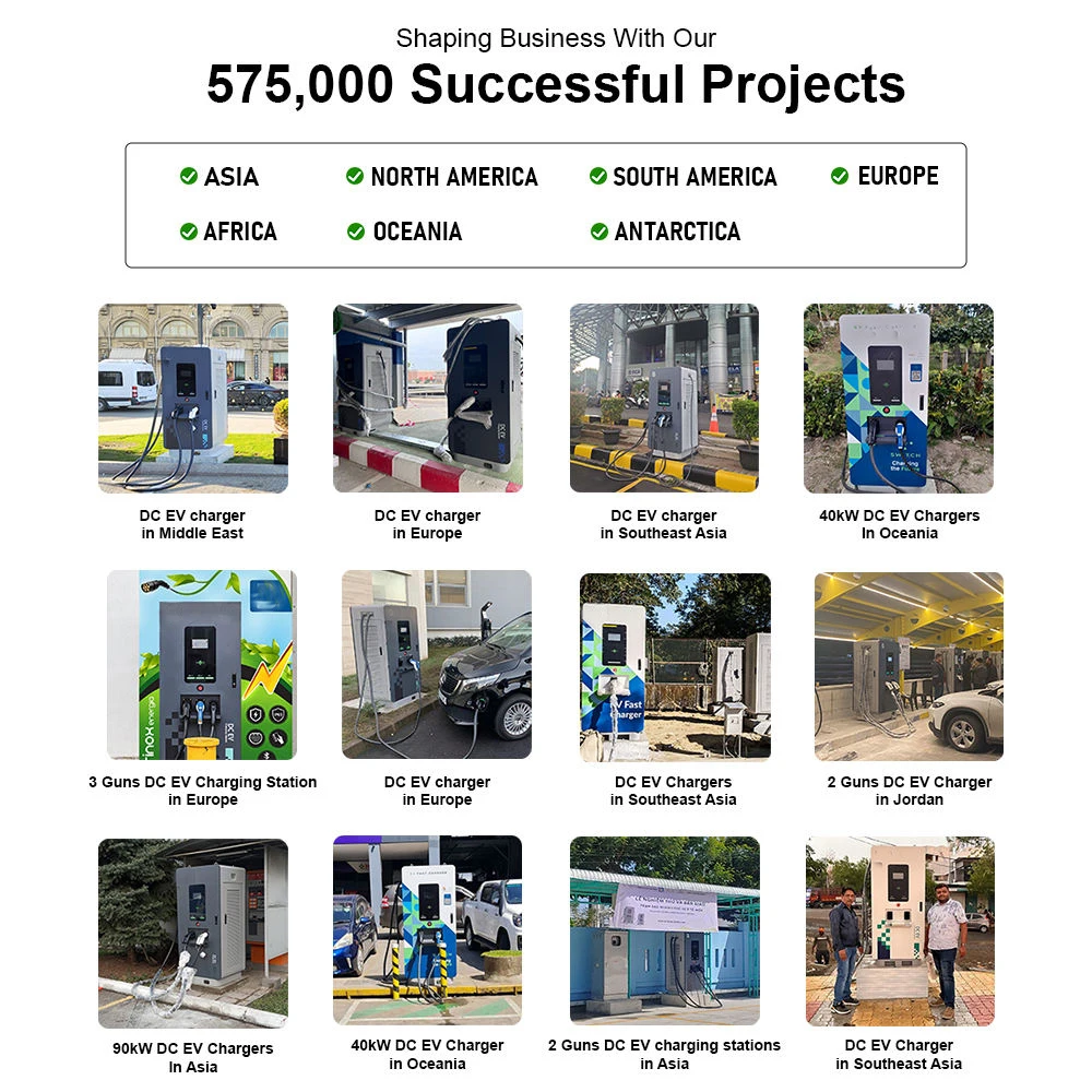 300kW 듀얼 포트 CCS2 전기차 DC 충전기, 두 대의 차량 동시 충전 지원