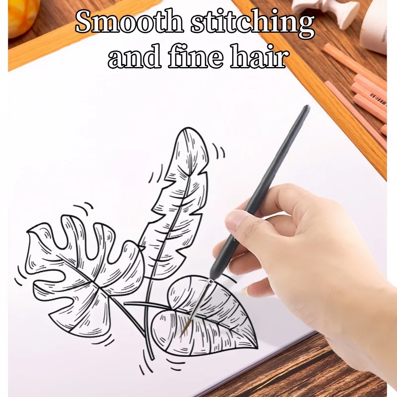 Drawing brush Drawing brush Oil painting Drawing brush Drawing pen Art tool Drawing brush hook edge oil brush 3