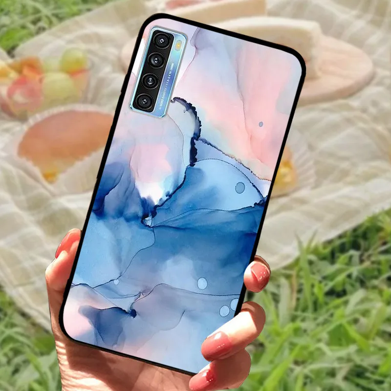 Elegant Black Marble Silicone Soft Case - Protective Bumper Cover