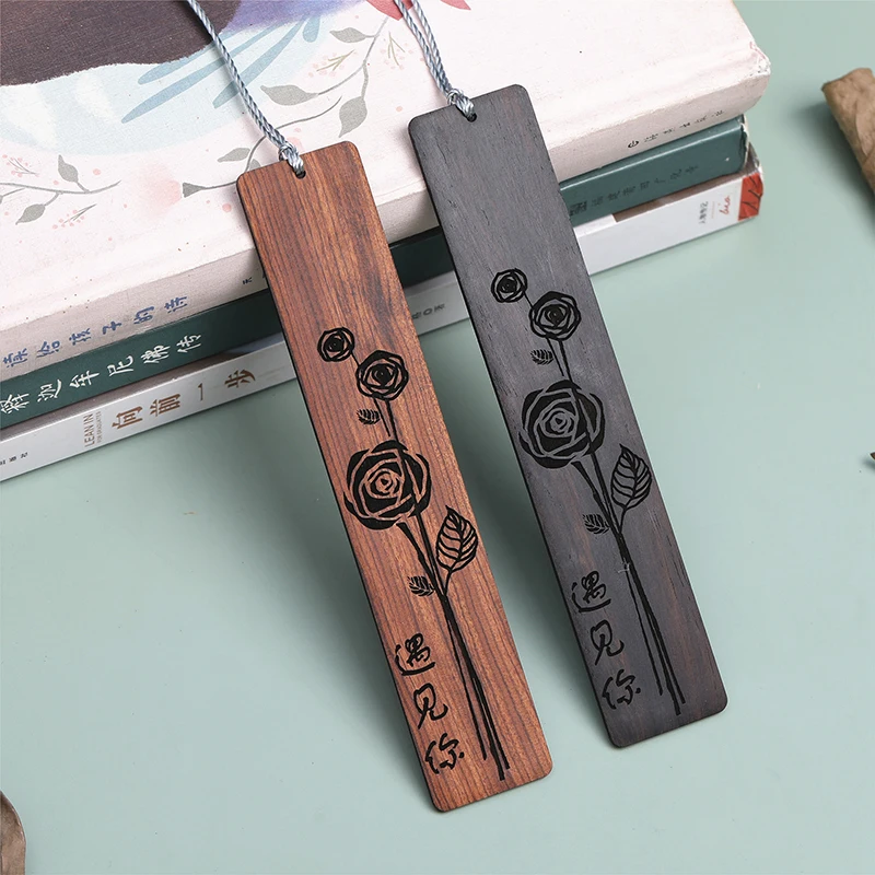 

Chinese Classical Exquisite Redwood Bookmark Tassel Pendant Couple's Style Book Clip Student Reading Accessories School Supplies