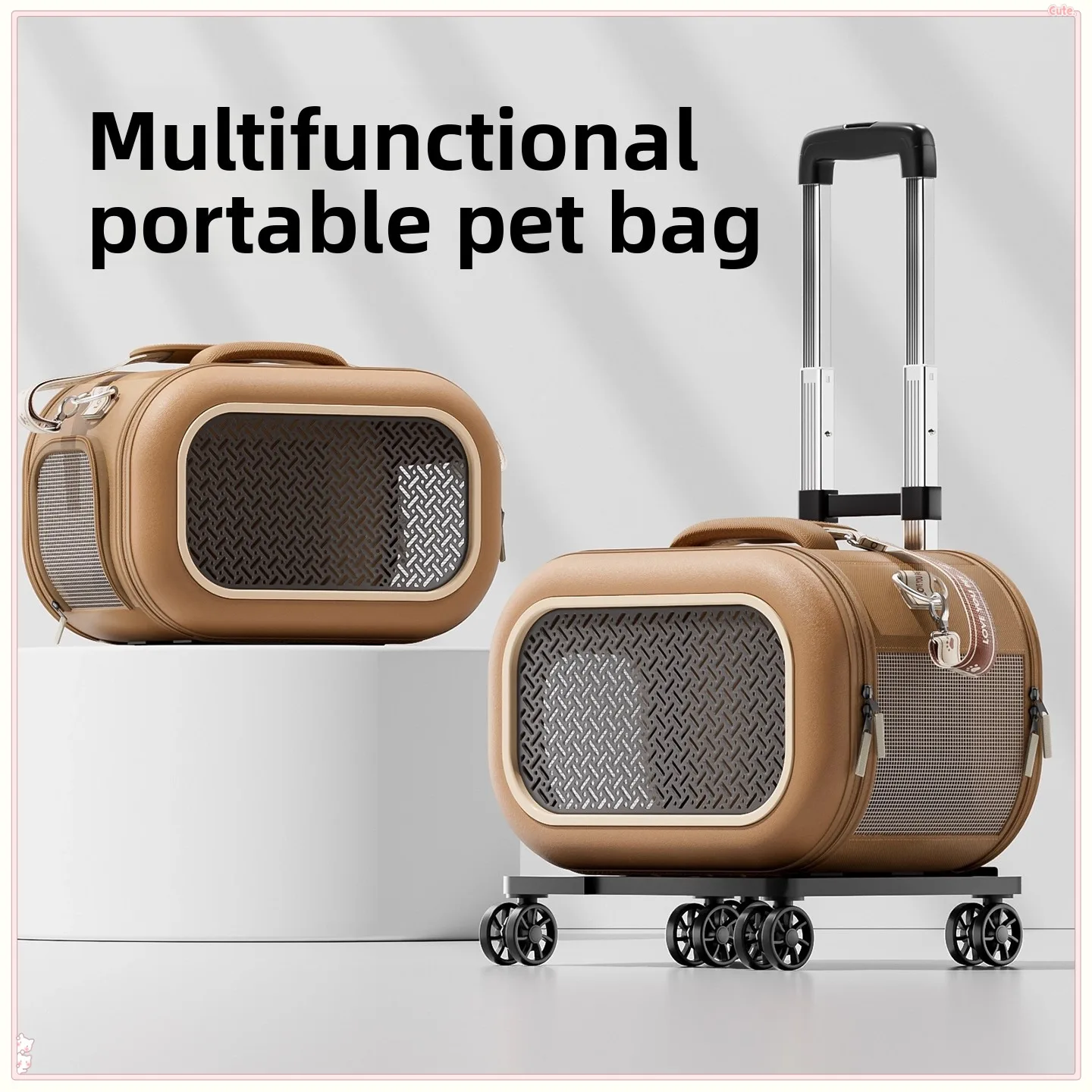 Cat bag, portable outdoor cat box, one shoulder crossbody, small cat space cabin, large capacity cat carrying bag, pet suitcase 1