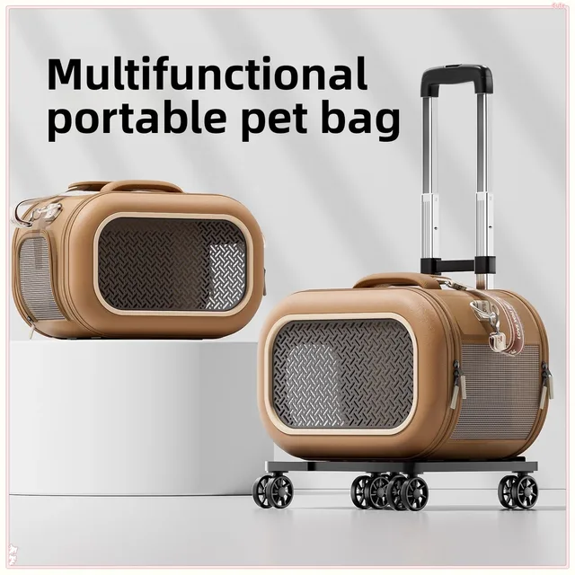 Cat bag, portable outdoor cat box, one shoulder crossbody, small cat space cabin, large capacity cat carrying bag, pet suitcase 1