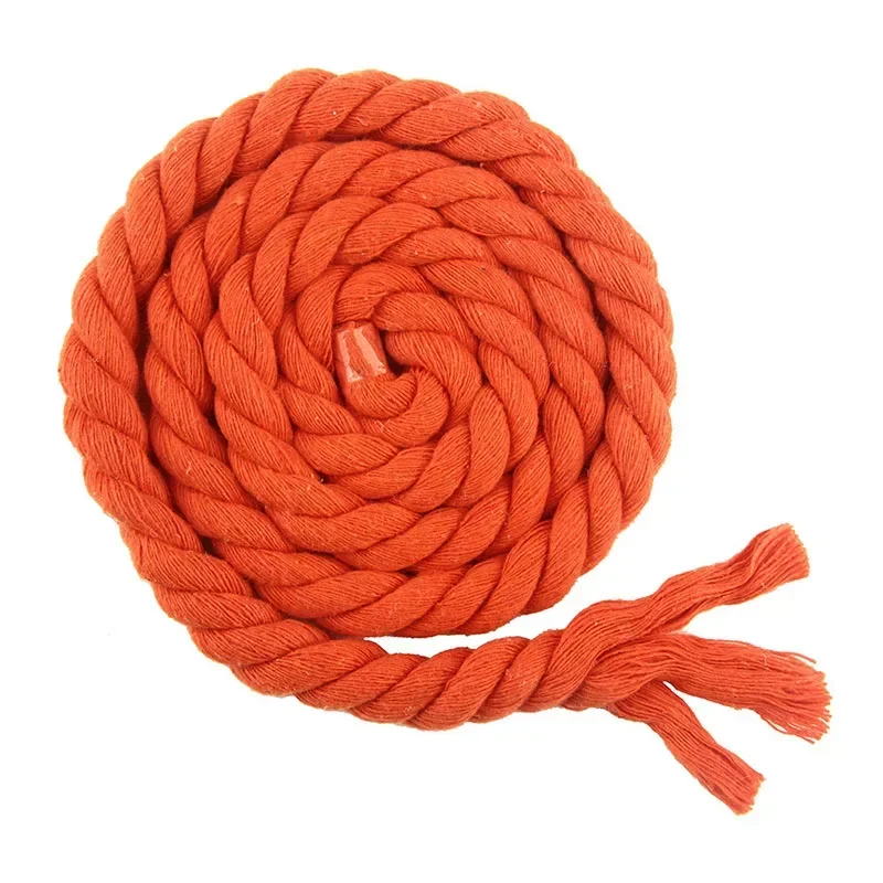 5/10 Meters Round Three Shares Twisted Cord Cotton Rope 8mm/12mm Colorful for DIY Craft Bag Handle/Baskets/Swing/Home Decor