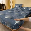 1 Simple modern Fan shaped Geometry printed matte Fitted Sheet, bedroom printed bed cover, bedding (excluding pillowcases) 2