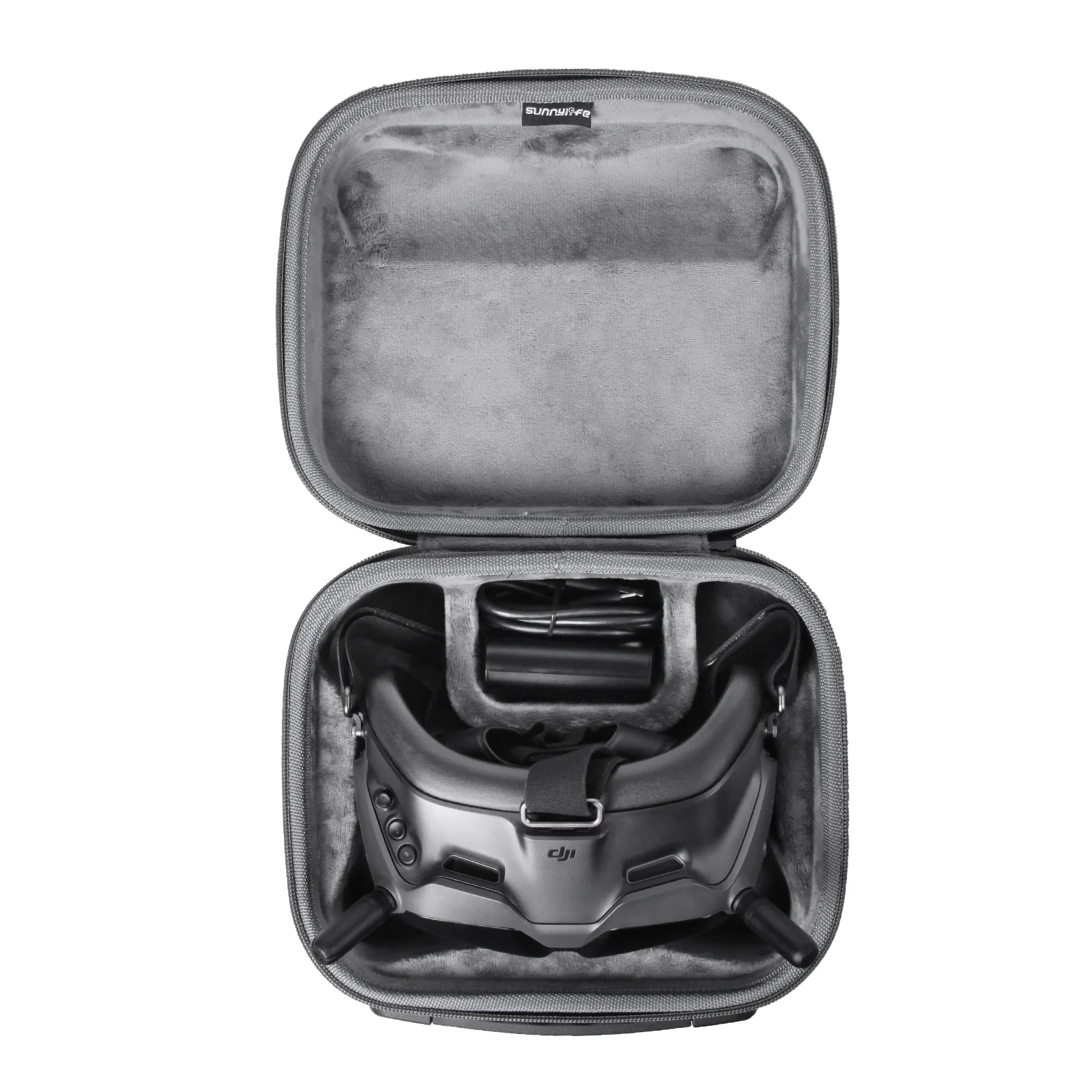 Étui de protection avec fermeture éclair et poignée de transport, conçu pour DJI Goggles 2 et V2