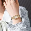 Ladies Simple Watch Fashion Rectangle Gold Quartz Watches Luxury Stainless Steel Waterproof Women's Dress Clock Gift Wristwatch 2