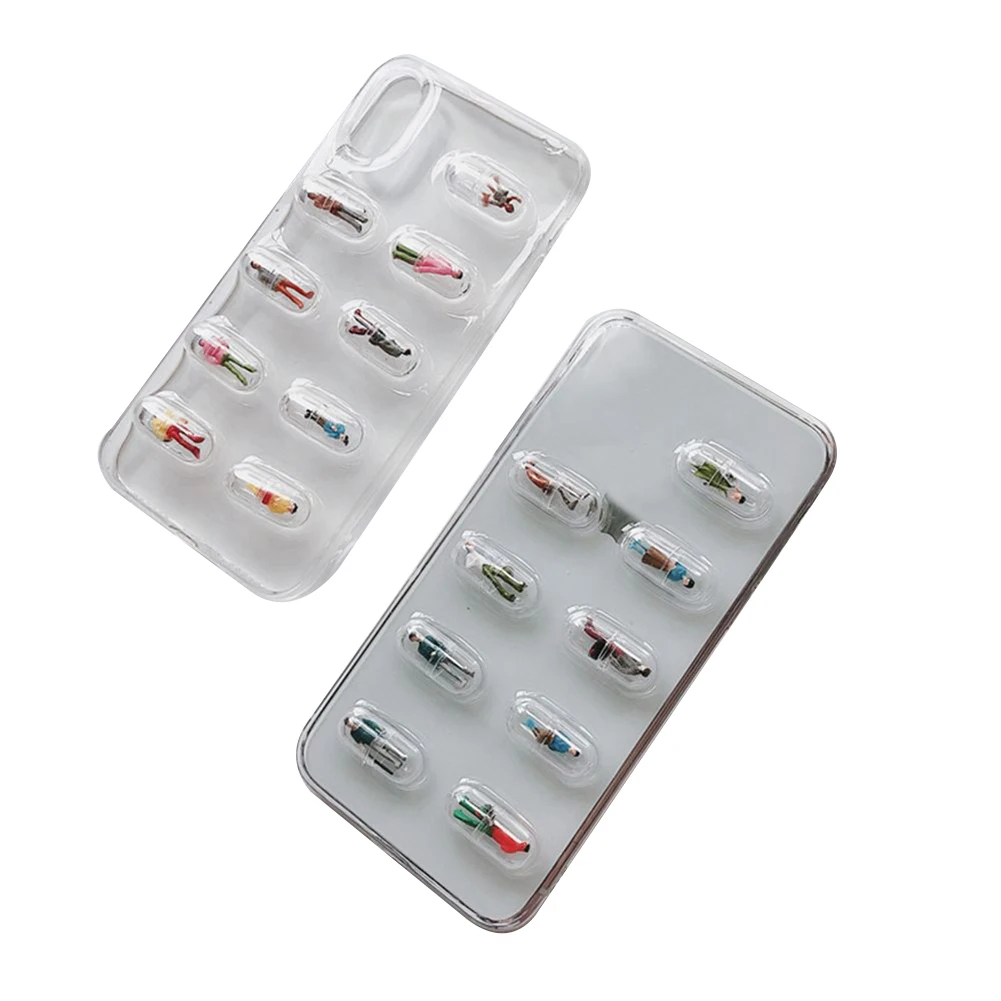 100 Pcs Accessories DIY Phone Miniatures DIY Character Train Painted Toy Figures Capsule Toy Capsule People Figures,A