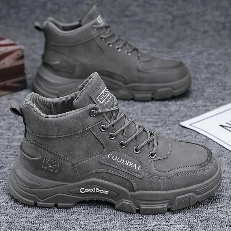 Botas altas Para Hombre, Botas de plataforma cómodas a la moda, Botas de Montañismo al aire libre Para Hombre, zapatillas de seguridad Para el trabajo, Botas Para Hombre