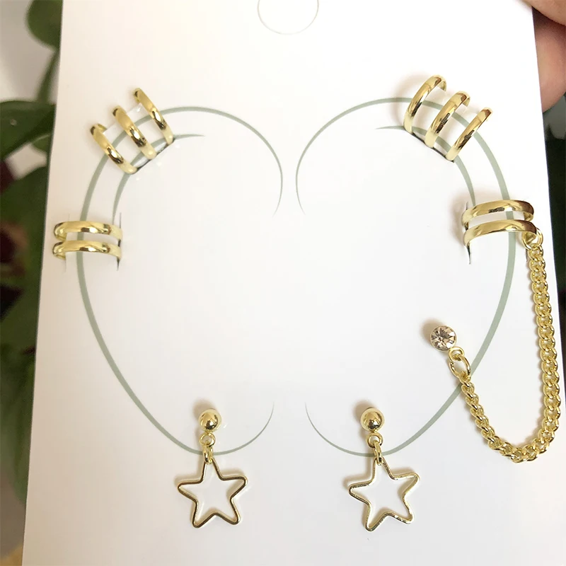 Ear Clip Earrings No Piercing Clip On Cartilage Earrings for Women Girls Jewelry