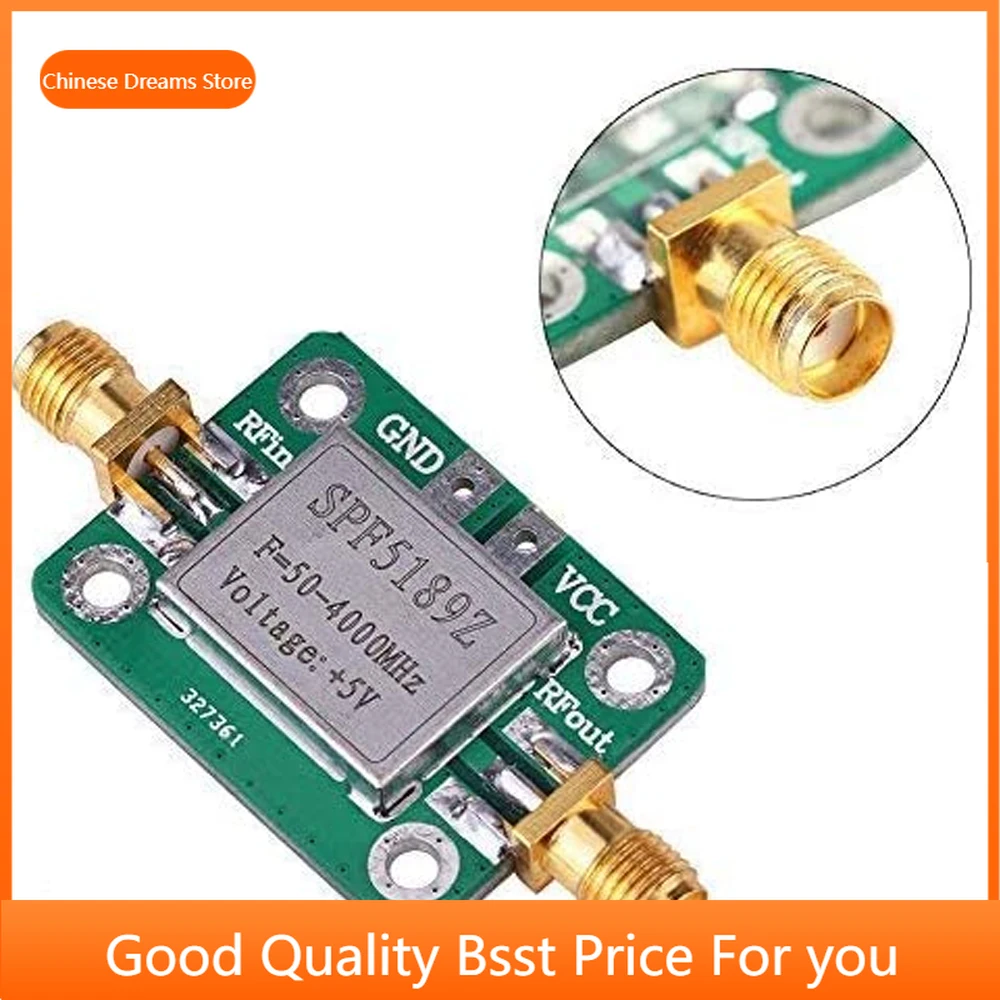 RF Amplifier SPF5189 with Shielding Shell Low Noise 50-4000MHz NF = 0.6dB
