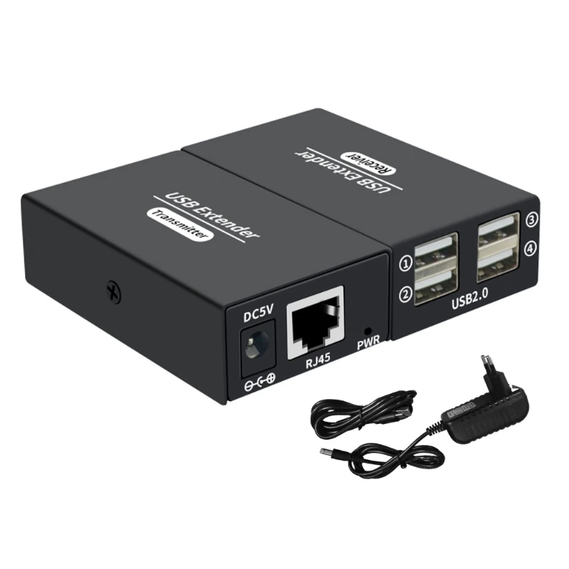

USB-удлинители 4-портовые удлинители USB через Cat6 4-портовые USB-концентраторы для стабильной и быстрой передачи данных на