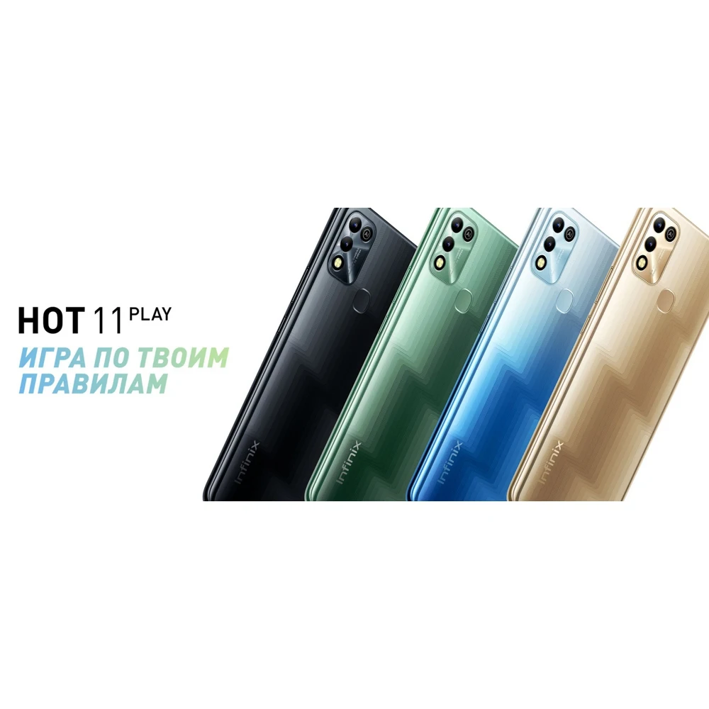 Сотовый телефон Infinix Hot 11 Play, 4/64Gb, Polar Black | AliExpress