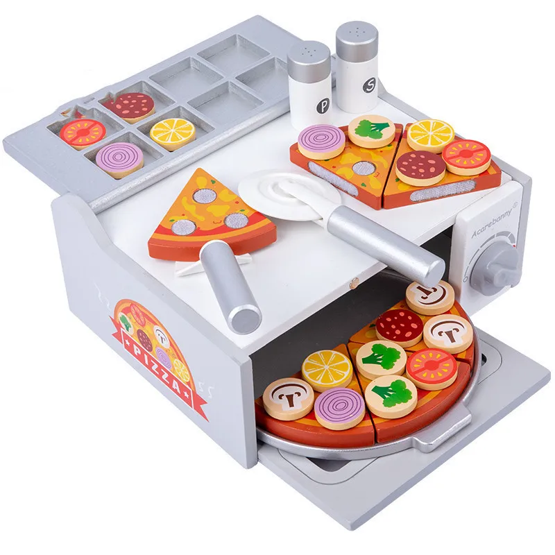 Wooden Pizza Play Food - Pizza Puzzle Play Set