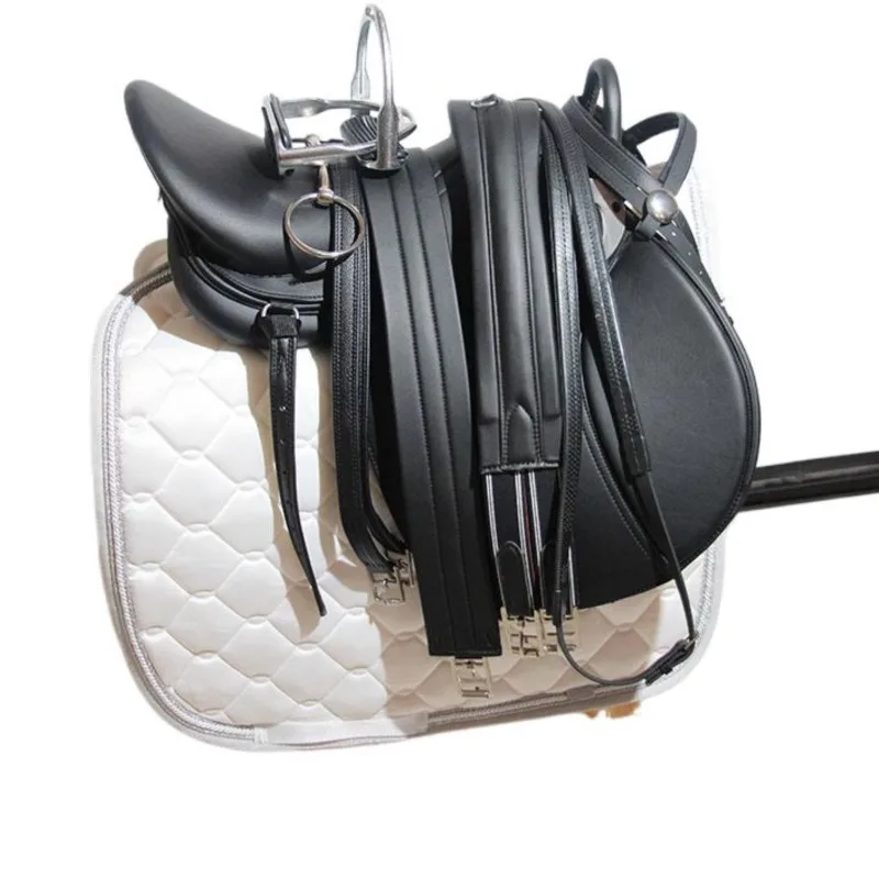 Armrest Full Set Comprehensive Novice Saddle for Tourists Microfiber Wear-Resistant Horse Harness Equestrian Saddle