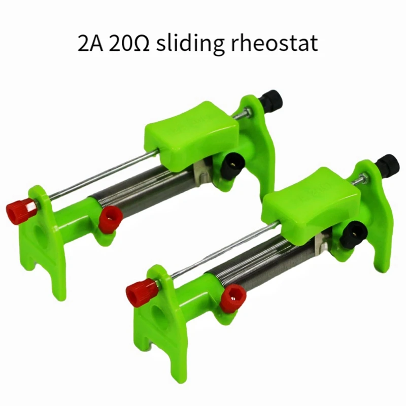 Sliding Rheostat 20&Omega;2A Physical Electrical Laboratory Equipment Adjustable Resistance Teaching Instrument 5Pcs