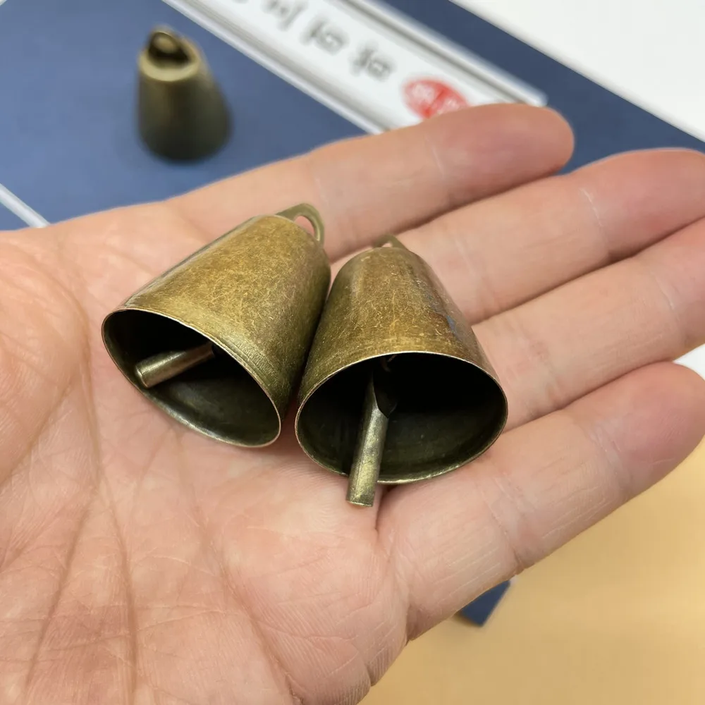 빈티지 벨 작은 벨 액세서리 벨 펜던트 앤틱 윈드 차임 선물용 야외 홈 데코