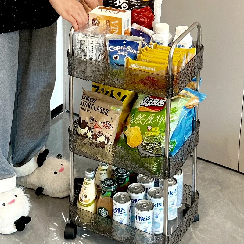 Acrylic Storage Rack Salon Trolley Kitchen Multi-storey Storage Rack Salon Trolley Bedroom Portability Carrito Furniture