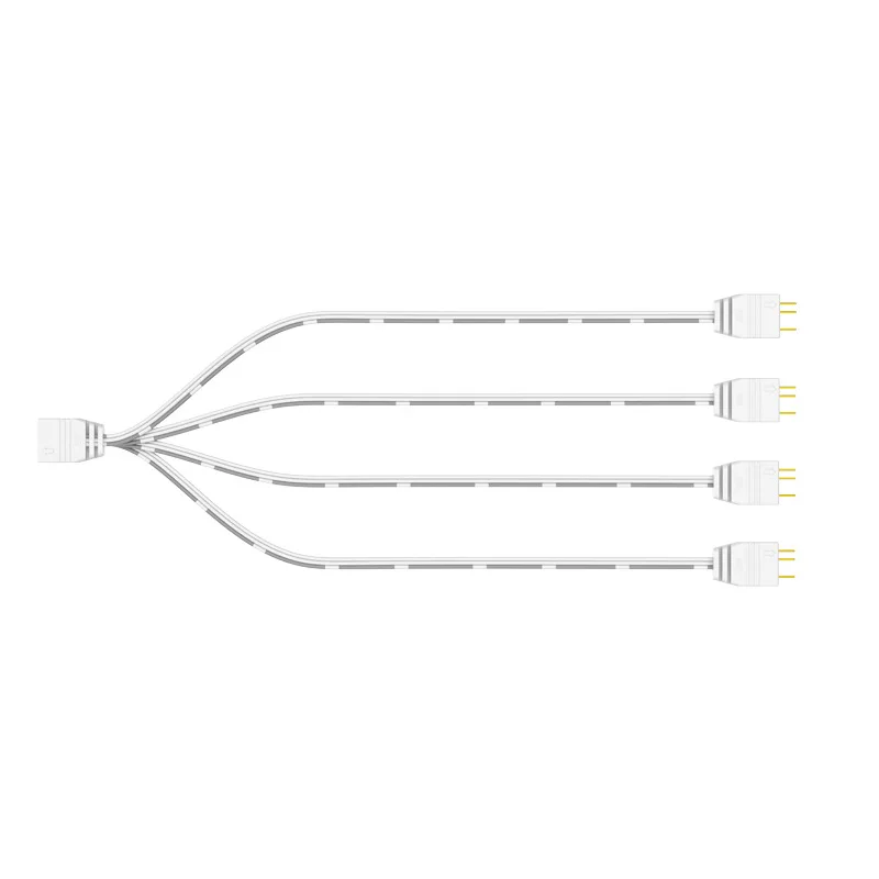 Für Coolmoon 5V 3Pin Motherboard Verlängern Kabel 1 in 2-4 Out ARGB Draht 5V 3Pin Stecker Sync verlängern Linie für Computer Licht Fan – Detail 11