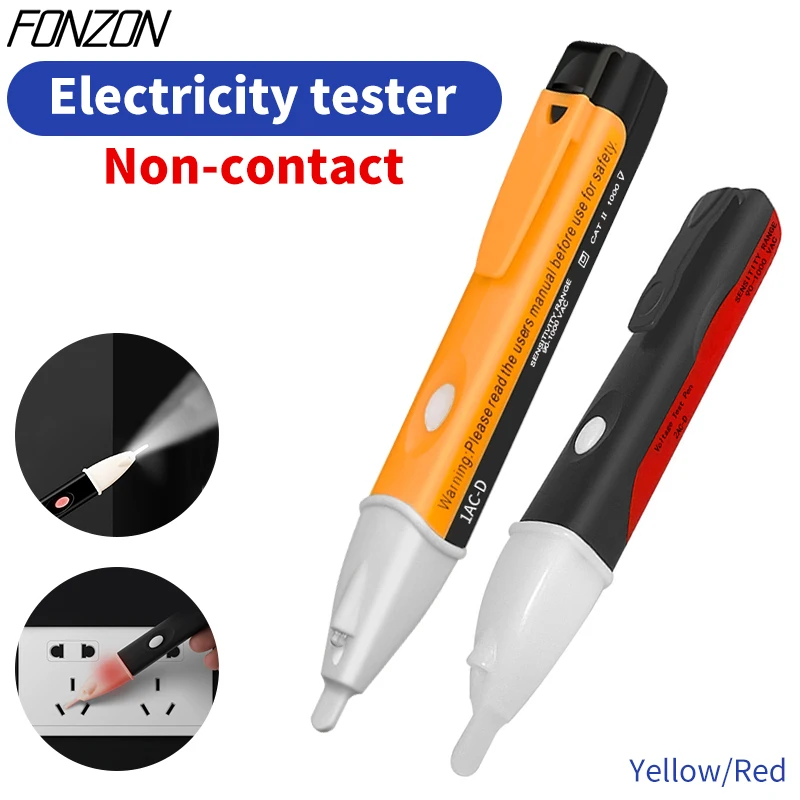 Non-Contact Voltage Tester Pen AC 90-1000V LED Indicator Electric Sensor Detector for Electrician Safety Testing with Battery