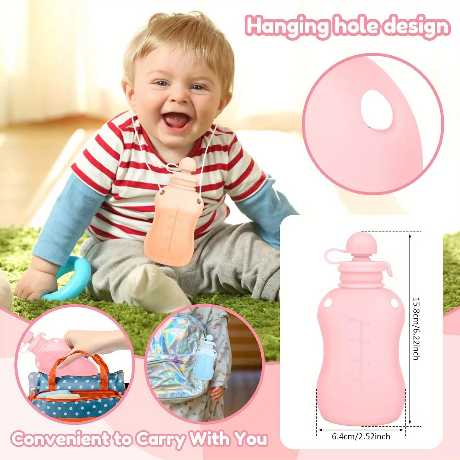 Silicone Breast Milk Storage Bag 5.07oz Reusable