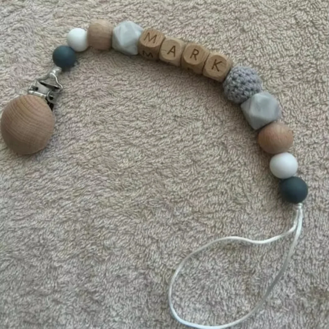 New Baby Pacifier Clips Personalized Name Teethers Toys Dummy Nipples Holder Clip Chain Babies Accessories Newborn Gifts Custom