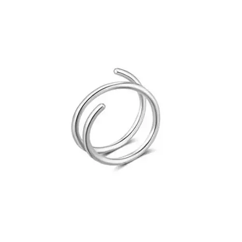 Anillo Abierto Para Piercing En La Nariz - Acero Titanio, Color Rosa, Tamaño 10 Mm, Unisex