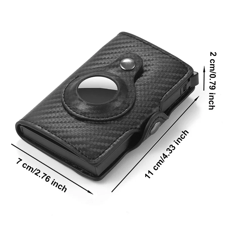 Carteira Airtag de Couro pu Luxo Bolsa de Cartão Masculino Rfid com Suporte de Etiqueta Aérea Porta-moedas Feminino Anti-perdido - Image 5