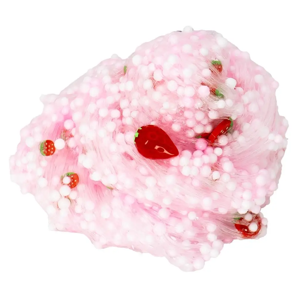 70ml Crystal Slime Strawberry Kiwi Foam Ball Slime Kit Non-Sticky Stress Relief Clear Set slime kit fluffy slime