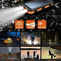 Versatile Outdoor Solar Power Bank 10000mAh 4-in-1: Charge/Light All-Day Use - Image 4
