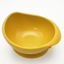 

Baby Suction Cup Bowl Soft Silicone Kids Feeding Bowls Non-Slip Tableware Food Grade Solid Color Tray Kids Training Dishes Gifts
