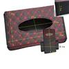 1PC Desktop Tissue Box PU Leather Luxury Car Tissue Boxes Auto Interior Storage Decoration Room Home Hotel Decor Accessories 5