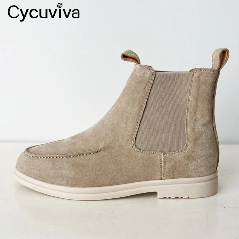 Suede High Top Casual Loafers Shoes Men Thick Sole Casual Comfort Brand Ankle Boots Autumn Party Designer Platform Short Boots 6 color high top casual shoes women s mesh breathable thick soled tide summer new thin short tube martin boots