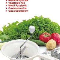 Broyeur alimentaire à manivelle équipé de 3 disques de broyage broyeur alimentaire pour fruits et légumes adapté à la sauce tomate purée de pommes de terre 4