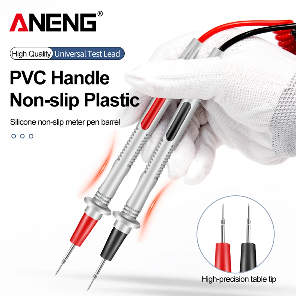 1000V 테스터 리드 유니버설 멀티미터 프로브 스프링 와이어 펜 케이블 디지털 멀티미터용 전기 도구 ANENG PT2009/2010
