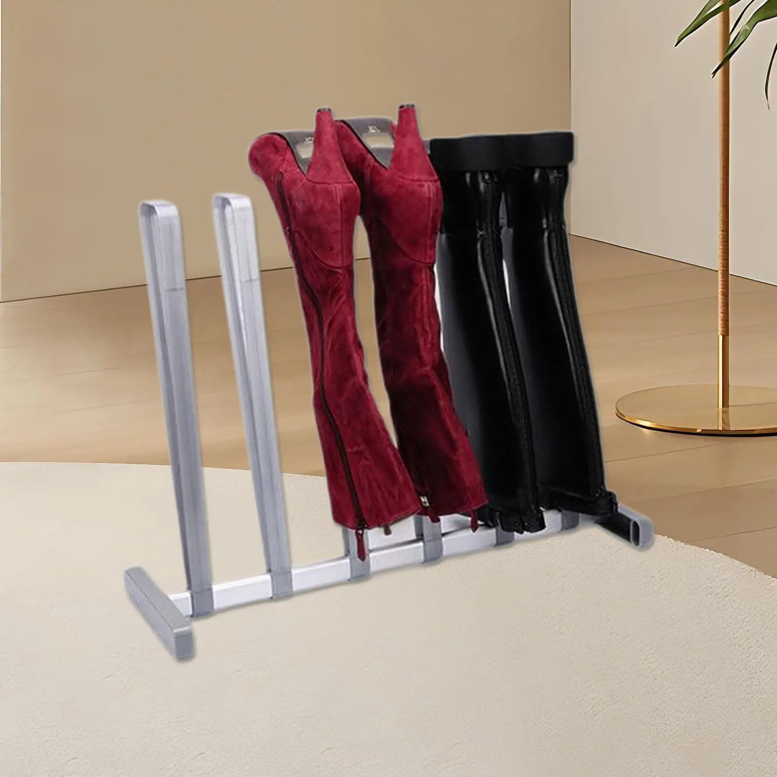 Boots Rack Adjustable Footwear Organizer Accessories Easy to Install Shoes Organizer Freestanding Shoes Rack for Dorm Room