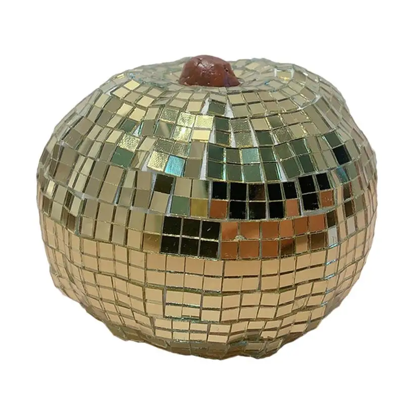 

Дискотека Тыква дневная Тыква диско-шар Декор для стола 12x10 см Тыква диско-Декор зеркальный блестящий диско-шар для детской комнаты