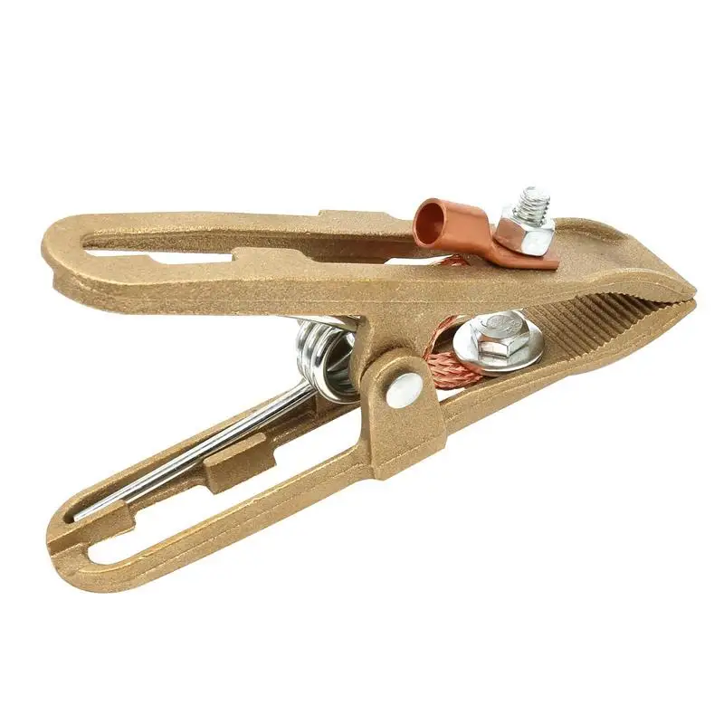 Ground Clamp A-Shape Cable Gripper 260/300/500A Ground Soldering Earth Clamp Welder Cable Copper Grip Clip For Welding Machine