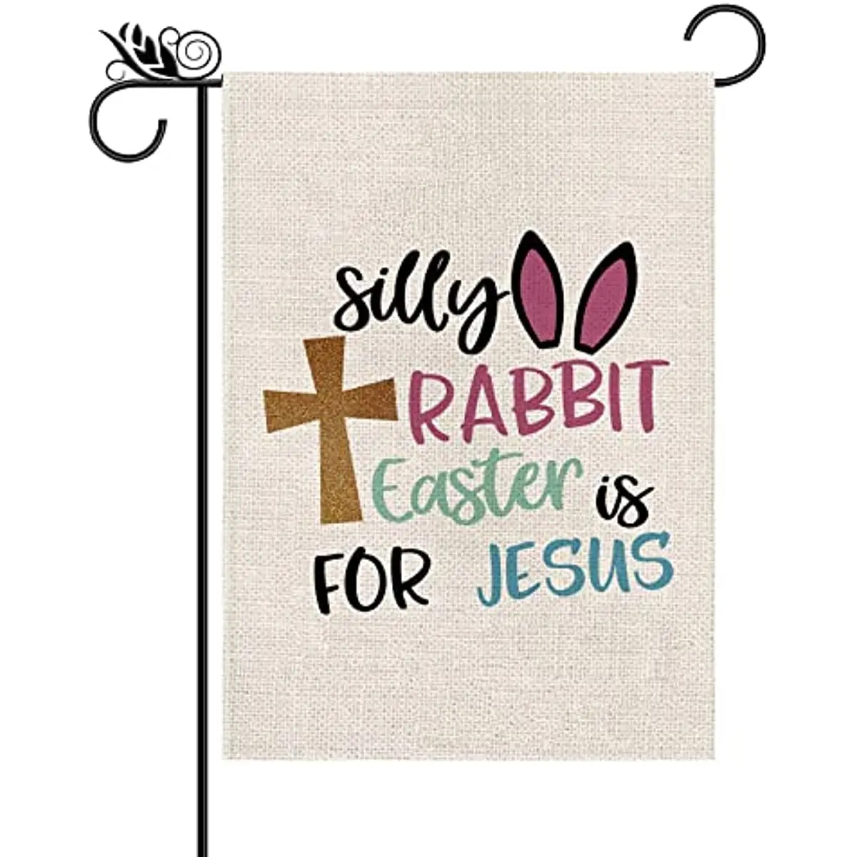 

New Easter Garden Flag 12x18 Inch Silly Rabbit Easter is for Jesus Vertical Double Sided Holiday Yard Outdoor Decor