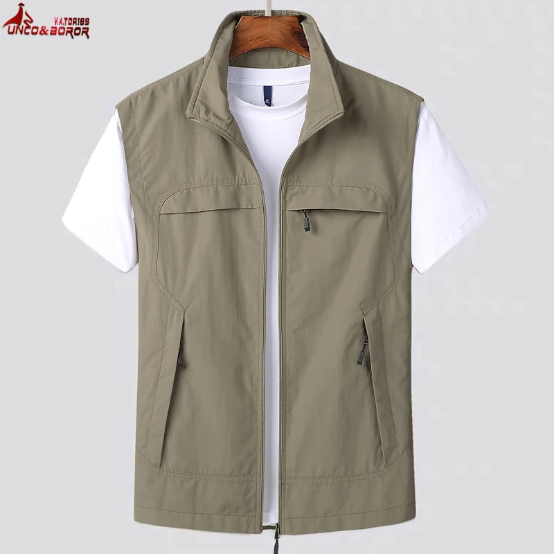 Men Casual Summer Sleeveless Vest Sportswear Multi Pocket Photograph fishing Tourist climbing Waistcoat fashionable vests sleeveless vests sleeveless vest