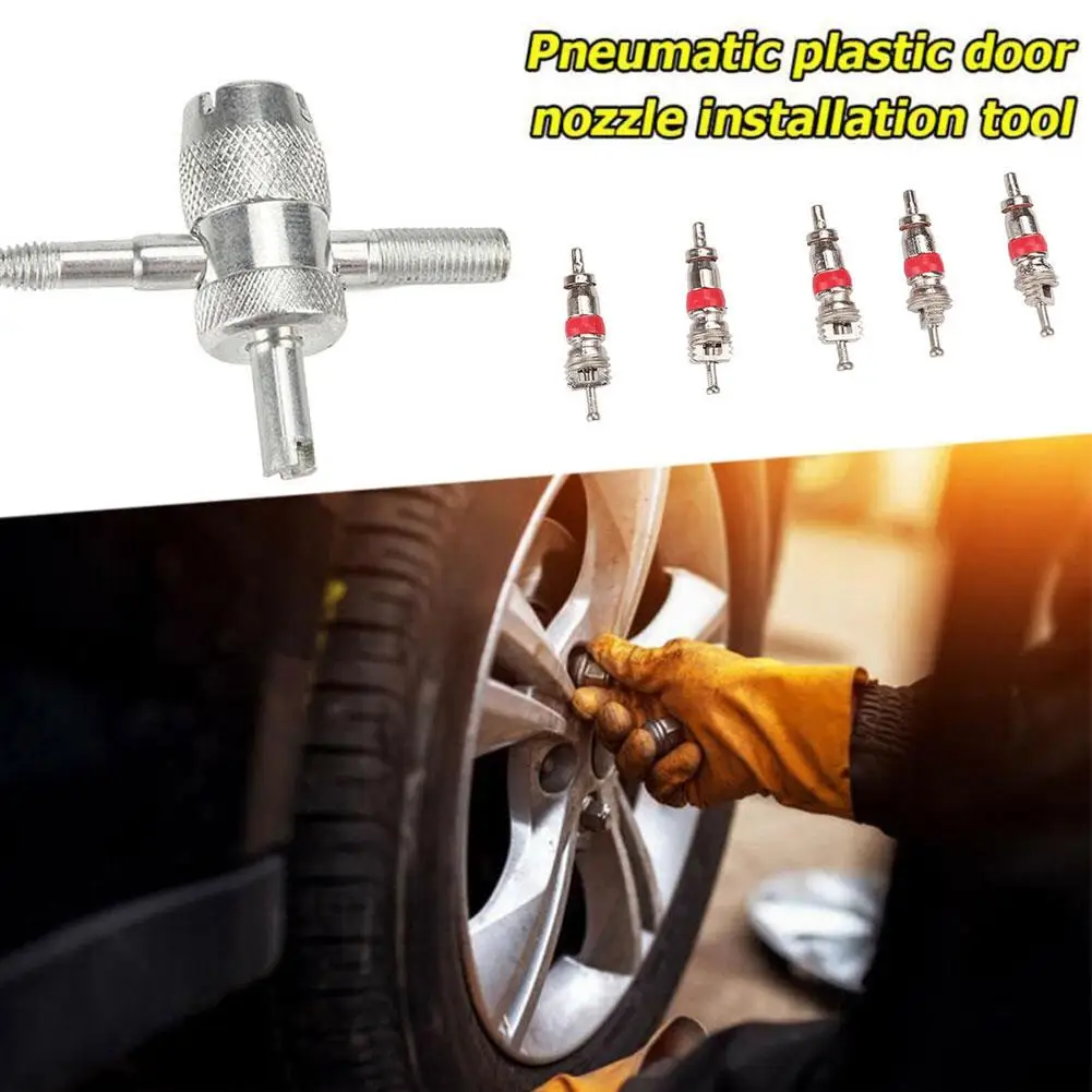 Auto Reifen Ventil Core Schlüssel Set Vier In Einem Ventil Stem Reparatur, Installation Und Entfernung Werkzeug Reinigung Werkzeug – Detail 4