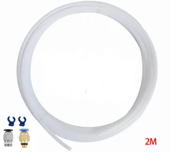 High - Temperature Resistant Flexible Clear PTFE Tubing for 3D Printing Filaments (2M)