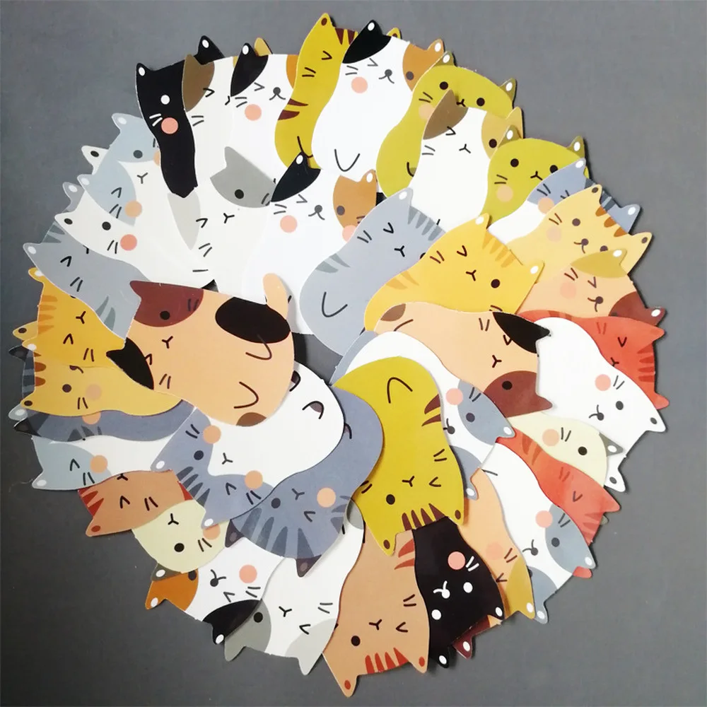 Cat Stickers 40Pcs Cartoon Black Cat Orange Cat Stickers Cute Animal Sticker Decal DIY Laptop Phone Stationery Kawaii Diary Label Sticker
