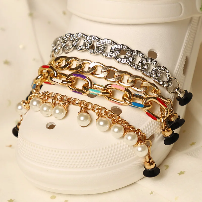 Cadena de zapatos extraíble para niños, dijes de cocodrilo de moda Diy