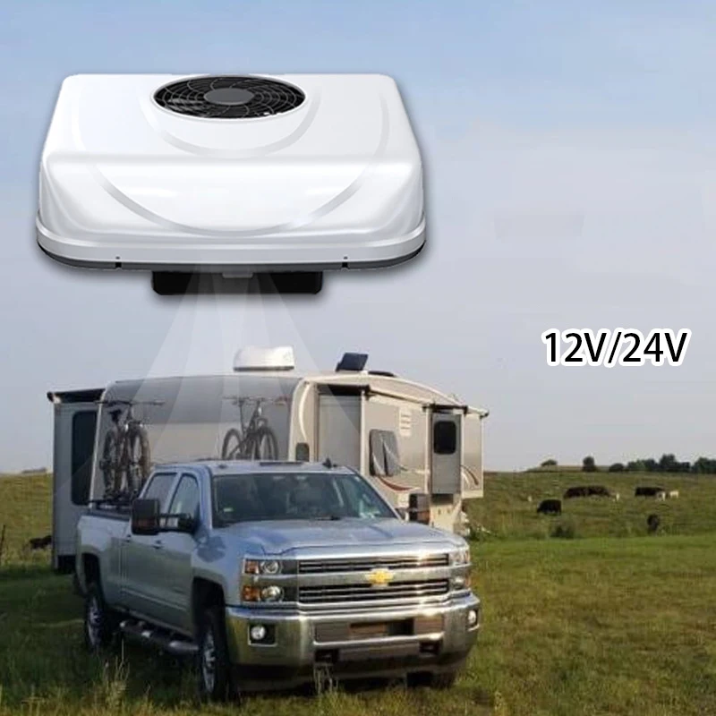 

2000W 12V Automotive RV Rooftop air conditioner Electric Parking Air conditioning 24V for Camper Van Bus Motorhome